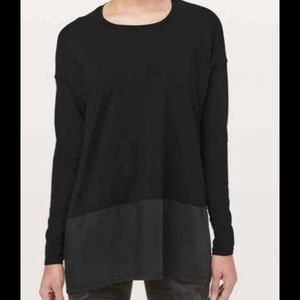 Classic Lululemon Black Ease of Mind Long Sleeve Top